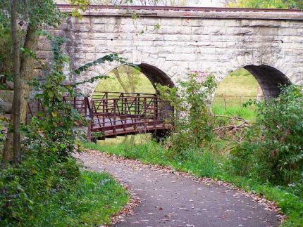 The old stone bridge and tunnel