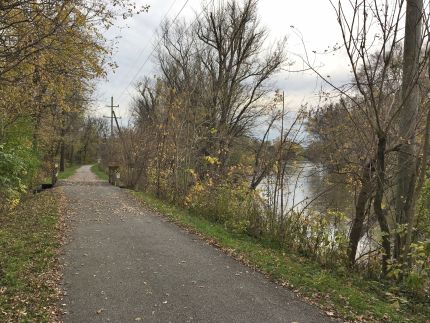 Wooded part of Bike Trail south of route 72 in Dundee