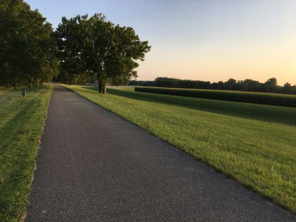 Open part of the trail before sunset