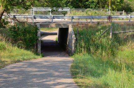 Tunnel under River Road to Moraine Hills Park