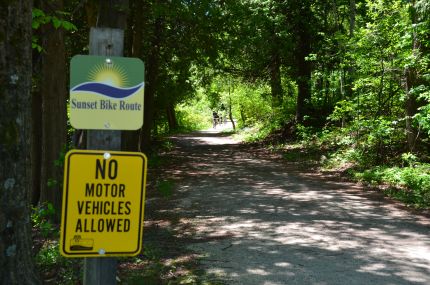 Sunset Bike Route near Nicolet Bay