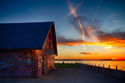 Sunset at Hardy Gallery Door County