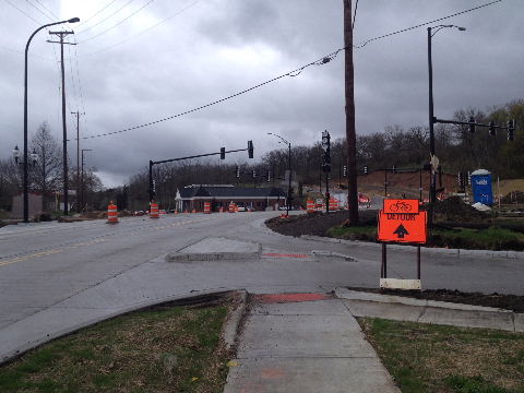 Detour crossing new Route 31