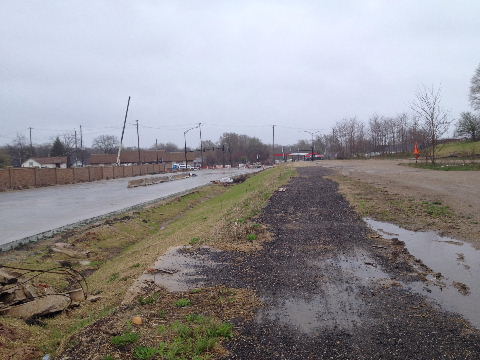 Rugged bike trail surface