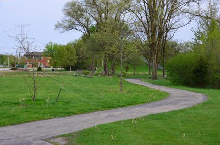 Woodlands Trail Park as seen from the bike trail