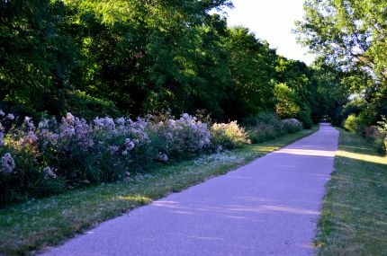 The flat, straight Racine Trail