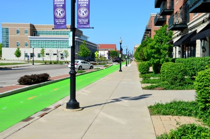 Fox River Trail Bike Lane on River Street