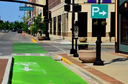 Bike Lane on Downer Place, Aurora