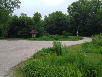 The parking lot at the western WRT trail head