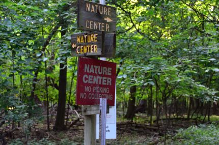 Nature Center signs at DPRT intersection