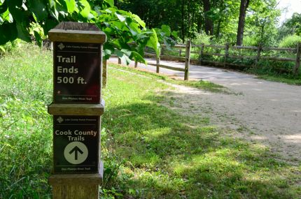 Trail Ends sign on DPRT although it does NOT end here