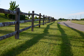 Fence and shadow along bike trail