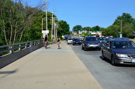 Riders on NBT alongside dempster Street