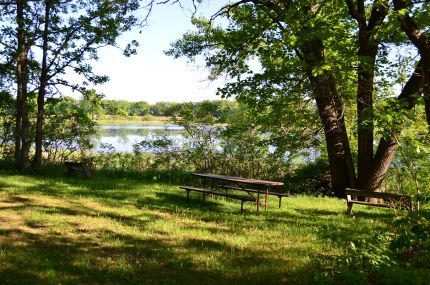 Picnic Table and Benches near bike trail