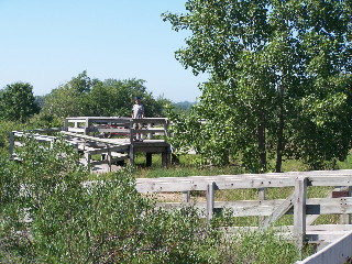 Scenic lookout point near Lake Michigan