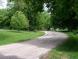 A steep hill on Plymouth Drive