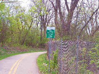 Bike Trail Intersection Sign