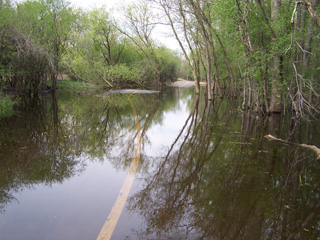 Bike Trail Center Line Under Water