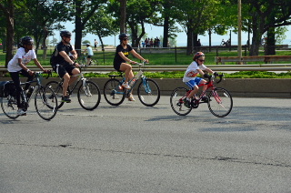 Bike the Drive kid and peloton