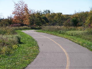 On the Elk Grove Community Bridge path.