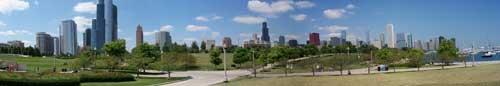 Chicago Lakefront Biek Path and Skyline