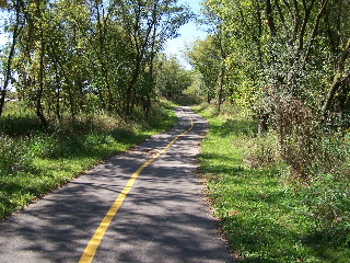 Bike Trail through heavily wooded area