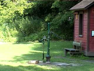 A water pump along the bike trail